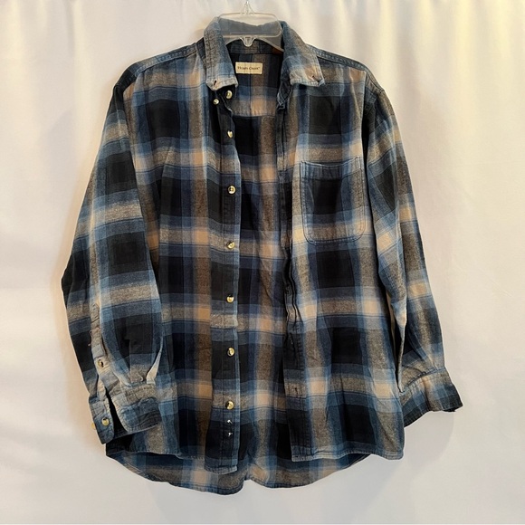 Hobb’s Creek Other - Hobbs Creek Blue Plaid Flannel Long Sleeve Button Down, Blue/Gray, Size L